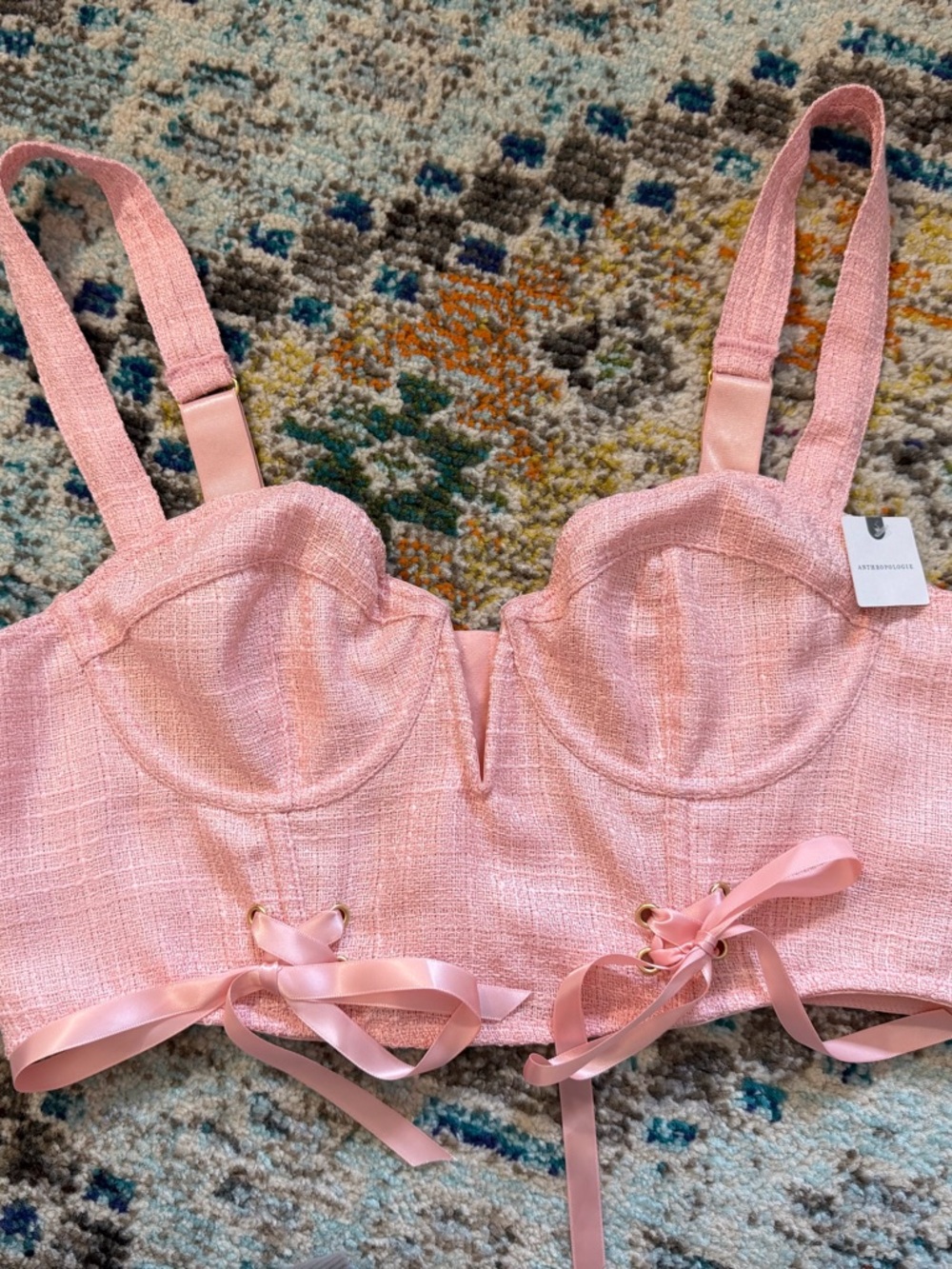 Anthropologie Tweed Corset top